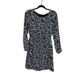 J.Crew Mercantile Women’s Floral Long Sleeve Dress, Size 4, Cinched Waist, EUC